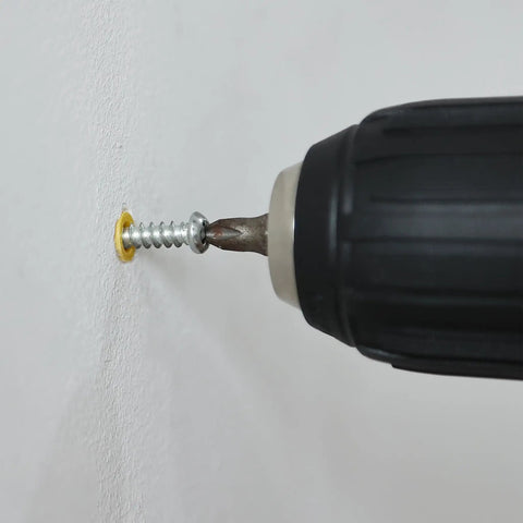 Cordless drill installing screw with All In One Wall Anchors Kit With 370 Pieces For Picture Hanging And Wall Decor