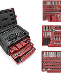 Heavy Duty 450 Piece Drive Socket Set With Quick Release Ratchet Wrench Includes Half Inch Quarter Inch And Three Eighths Inch Drives Chrome Finish
