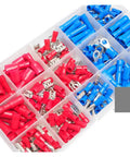 Awesome 200 Piece Assorted Crimp Terminals Kit With Ring And Spade Connectors Plus Male Female Piggy Back Wire Ends For Heavy Duty Electrical Jobs And Auto Repairs You Gotta Have These Bad Boys To Fix Any Messy Wiring Job Fast.. in plastic organizer box