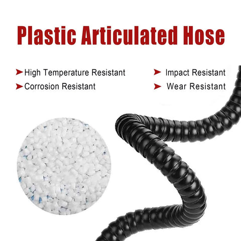 Flexible Air Duct Collector Arm with Hood For Smoke And Dust Extraction Pro-Grade 1.5M Length 100MM ID Hose Material