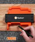 5 Inch Locking Contour Gauge Profile Tool For Copying Irregular Shapes, Shape Duplicator used on wood surface