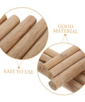 Close-up of thick round wooden grips from Six Pack Hardwood Tool Handles Replacement Grips For Shovel Hoe Sickle Axe And Hammer Ergonomic Comfort Grip For Easy Use In Farming And Gardening Multitool Upgrade