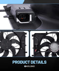 Top Notch Engine Radiator Cooling Fan Assembly For Mercedes Benz C Class Cls 2008 To 2016 Plug And Play Upgrade detailed view.