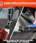 3/4 Inch Drive Universal Joint Socket Adapter Set in use with a cordless impact wrench, showcasing flexible applications.