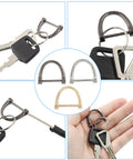 Durable U Shape D Ring Screws Set For DIY Leather Strap Craft And Purse Replacement With Included Screwdriver Easy Install Alloy Hardware In Black Finish For Belts Bags And Accessories No Fuss Quick Swap