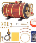 Copper Horizontal Steam Boiler with Insulation and Double Combustion Tube System, 850ml Capacity for Model Ship Engines kit