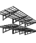 Heavy Duty Garage Wall Shelves 2 Pack 24 By 72 Inch Mounted Shelving Set Holds Up To 1400 Lbs Total Black Classic Series Durable Powder Coat Finish Beefy Built For Garage Organization And Heavy Load Storage, black steel wall shelves