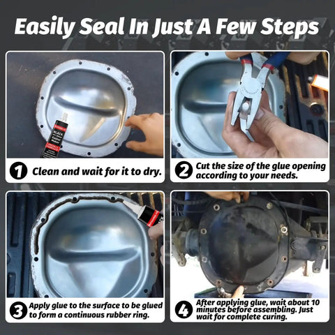 Step-by-step guide using High Temp Red RTV Silicone Sealant for Engines, Gearboxes, Pumps and Superchargers, 170g
