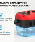 1200ml water tank of 2500W Handheld High Temperature Steam Cleaner With 6 Adjustable Steam Levels And 105 Degrees Celsius Steam Temperature For Kitchen Car Bathroom And Hardwood Floors Includes 5 Attachments And 15 Second Heat Up
