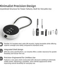 Resettable 3 Digit Combination Lock For Luggage And Gear No Keys Needed Compact Five Inch Steel Cable Padlock with components