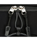 Close-up of zippers and cords on Go To Hydration Vest For Runners And Hikers With Breathable Mesh, Lightweight Pack