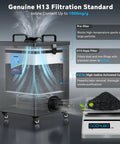 Laser Fume Extractor With Outdoor Vent For Odor Removal And Smoke Control 260m3h Suction Near Hood Capture Up To 15 cm