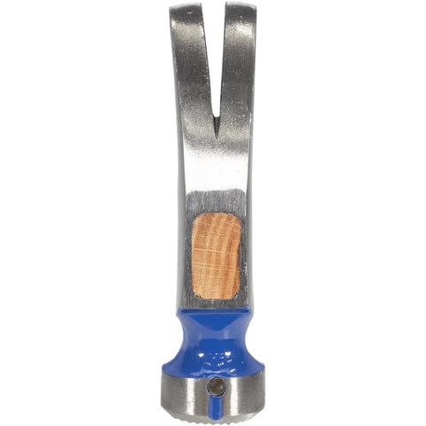 Close-up of rip claws on California Framer Hammer 19 Oz Milled Head Nail Starter Made In The USA Heavy Duty Framing Hammer RCF2 VN12100