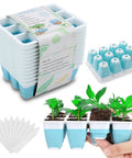 12 Pack Reusable Seed Starter Trays With 144 Flexible Pop Out Cells For No Fuss Seed Starting And Transplanting Indoor Greenhouse Kit