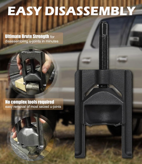 Beefy Heavy Duty U Joint Removal Tool 10105 U Joint Puller Universal Joint Extractor And Press Tool shown with vehicle