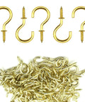 Half Inch Small Screw Hooks Set 120 Pcs Rust Resistant Coated Steel Mini Twist In Hooks For Hanging Plants Lights Ornaments Jewelry