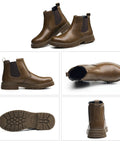 Unisex Steel Toe Chelsea Boots For Work Waterproof Lightweight Comfortable Non Slip Safety Boots With Puncture-Proof Kevlar Midsole And ASTM F2413