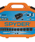 Orange case of Bi-Metal Master Electrician Hole Saw Kit, Seventeen-Piece Set With Thirteen Hole Saws Ranging from Seven Eighths to Four