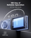 Image of All In One Dope Smart Door Lock With Camera And Video Doorbell showing battery capacity and durability information.
