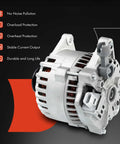110 Amp 12 Volt Clockwise Rotation Alternator With 6 Groove Pulley For Ford Focus 2000 To 2004 2L L4 Escape 2001 To 2004 2L