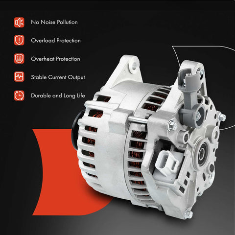 110 Amp 12 Volt Clockwise Rotation Alternator With 6 Groove Pulley For Ford Focus 2000 To 2004 2L L4 Escape 2001 To 2004 2L