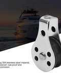 Two Pack 25mm Bearing Pulleys Wheel Set for Steel Wire Rope Lifting and Towing, Marine Hardware, Stainless Steel Construction, Yacht Background