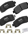 Priority1 CFC2045 Ceramic Front Brake Pads for Subaru Crosstrek 2018 to 2023 with hardware set visible