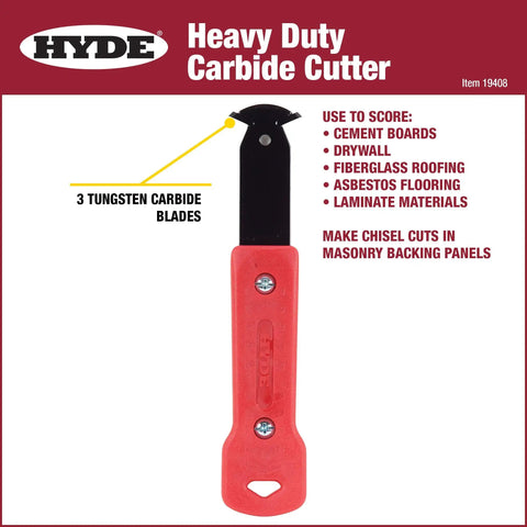 Front view of Heavy Duty Carbide Cutter For Cement Board Drywall Fiberglass Roofing Vinyl Flooring And Laminate