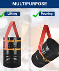 No Tilt Drum Handling Sling For 55 Gallon Drums With Dual Ratchet Straps Beefy Heavy Duty Web Sling Holds Up To 6000 Lbs Adjustable