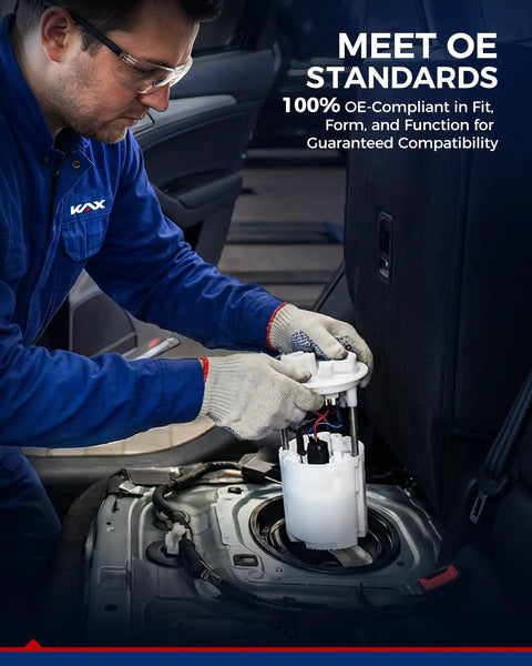 Technician installing Gas Pump Module Assembly for Dodge Charger Challenger and Chrysler 300 Flex 3.6L 6.4L 5.7L Engines