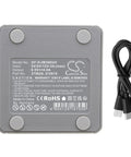 Back view of Rugged Drone Charger For DJI Mini 3 And Mini 3 Pro with detailed model information and durable cables