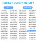 Perfect compatibility chart for Four Black Burner Drip Pans For Electric Stove Tops with GE, Hotpoint, Kenmore models listed.