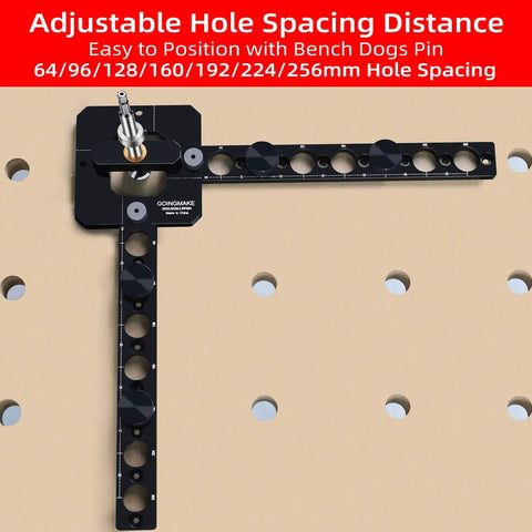Portable Drill Guide For Three Quarter Inch Workbench Dog Holes Pro Grade Drill Template for MFT Table Tops setup