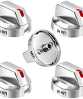 Beefed-Up DG64-00473A Top Burner Dial Knobs for Samsung Gas Range Ovens Replacement NX58F5700WS NX58H5600SS 5 Pcs Set