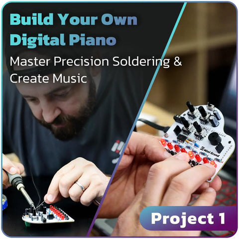 Soldering Practice Kit For Makers Build A Digital Piano, Arcade Console And Keypad With Arduino Compatible Microcontroller