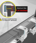 Close-up of Upgraded 8 Pack Truck Topper Clamps Heavy Duty Camper Shell Clamps with 1.4-inch size warning for secure installation.