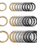 27 Piece Round Carabiner Clips Kit With Zinc Alloy Hooks For Keychains Bags Purses And DIY Projects Includes 3 Colors In 5 Sizes Go To Clips For Everyday Use. 3-color round clips