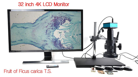 Rock Solid 4K Industrial Microscope Camera Built With HDMI And USB Links For Gritty Pcb Fixes And Cpu Solder Work with 32 inch monitor.
