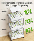 Indoor Hydroponics Garden System With 66 Pod Kit And Dual LED Grow Light, 30L capacity, showing three-tier design and pod layout