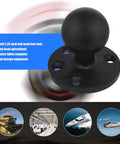 Rugged Aluminum Tablet Stand With 2.25 Inch Ball Mount For Farm And Warehouse Use showing 2.25-inch ball head design