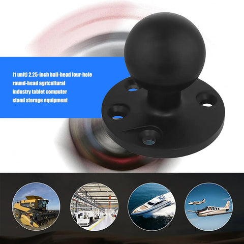 Rugged Aluminum Tablet Stand With 2.25 Inch Ball Mount For Farm And Warehouse Use showing 2.25-inch ball head design