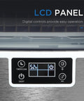 LCD panel of Straight Up Beast Countertop Pellet Ice Maker Cranking Sixty Six Pounds Daily with easy touch controls.