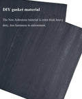 Two dark gray gasket material sheets, non-asbestos, 1.2mm thick for automotive DIY use