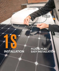 Person installing Beefy Heavy Duty Solar Y Branch Splitter 3 Way Parallel Connector on rooftop solar panels