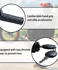 48V Throttle And LCD Speedometer Display For Electric Dirt Bike Without M Button, hand grip and throttle keys shown