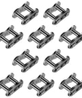 Ten Pieces Size 50 Roller Chain Connecting Links Master Connector Link Heavy Duty Standard Connecting Split Links For Bicycle and Machinery ANSI Compatible