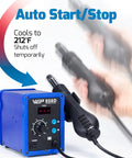 Hot Air Rework Soldering Station With Temperature Control And Adjustable Air Flow, Digital Display For SMD Soldering