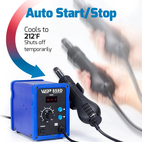 Hot Air Rework Soldering Station With Temperature Control And Adjustable Air Flow, Digital Display For SMD Soldering