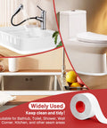 Caulk Tape Self Adhesive Sealant Strip Waterproof 1.5 Inch By 10.5 Foot For Kitchen Bathroom Sink Shower Bathtub Toilet Edges