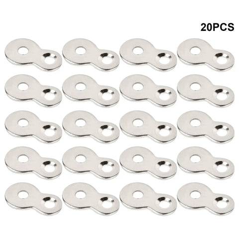 Heavy Duty Figure Eight Table Connectors, Rock Solid Iron Desk Clips for tightening wood furniture assembly, 20 pack